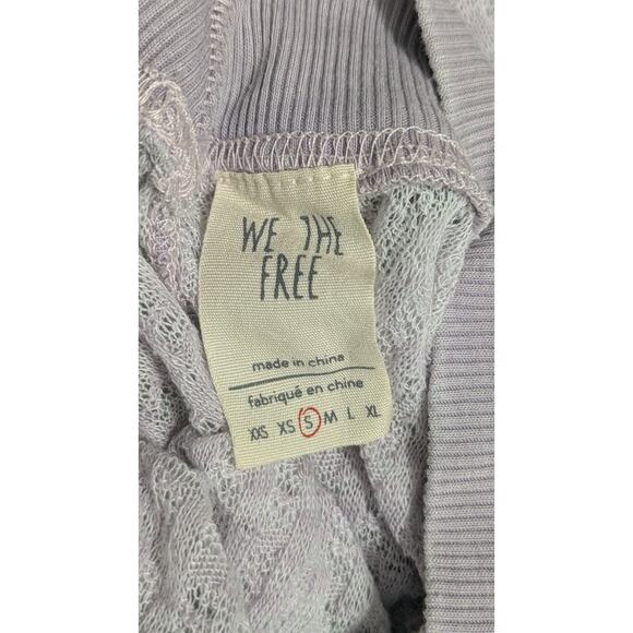 Free People We The Free Size Small Southside Thermal Top Oversize V-Neck Waffle - Picture 3 of 13